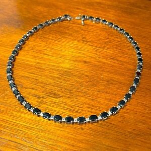 Sterling Silver & Sapphire Necklace